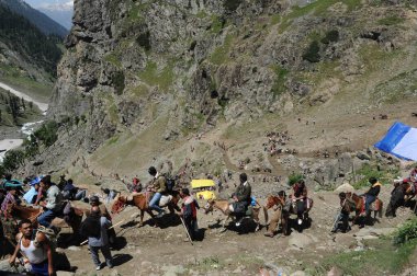 Pilgrim, amarnath yatra, jammu Kashmir, Hindistan, Asya