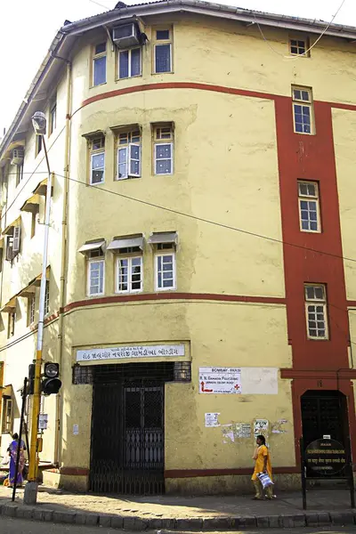 Stock image Old Seth Jahangir navroj gamadia building, Parsi street, Tardeo, Grant Road, Bombay Mumbai, Maharashtra, India 