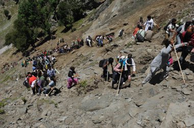 Pilgrim, amarnath yatra, jammu Kashmir, Hindistan, Asya  