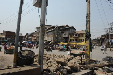 Sokak sahnesi, Srinagar, Jammu Kashmir, Hindistan 