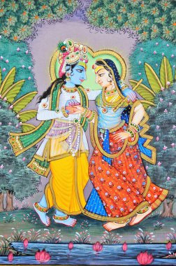 Radha Krishna artwork painting clipart