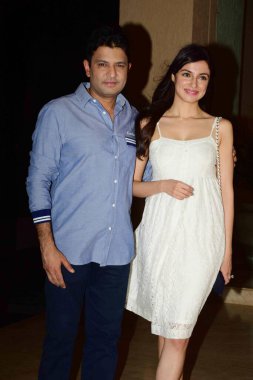 Bhushan Kumar, Bhushan Kumar Dua, Hint film yapımcısı, müzik yapımcısı, eş, Divya Khosla Kumar, Hint aktris, Bhoomi film şovu, Mumbai, Hindistan, 5 Mayıs 2017 