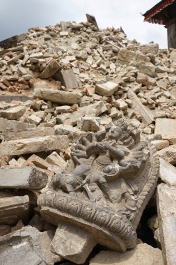 Tapınak yıkıldı, deprem, bhaktapur, kathmandu, nepal, asya 