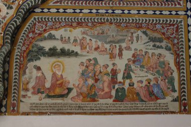 Guru nanak eski resimler, altın tapınak, amritsar, Punjab, Hindistan, Asya 