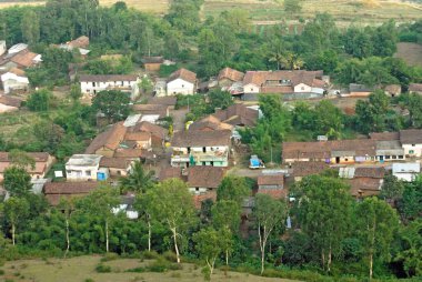 Şehir manzarası, Panhala, Kolhapur, Maharashtra, Hindistan
