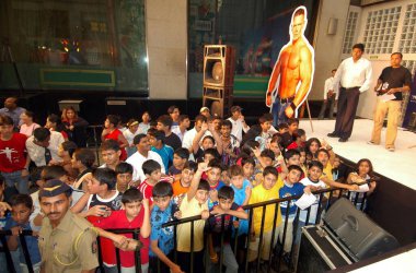 crowd for John Felix Anthony Cena, Crossroads, Mumbai, Maharashtra, India, Asia  clipart