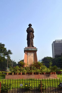 Victoria bahçesindeki Indira Gandhi heykeli Batı Bengal Hindistan Asya 