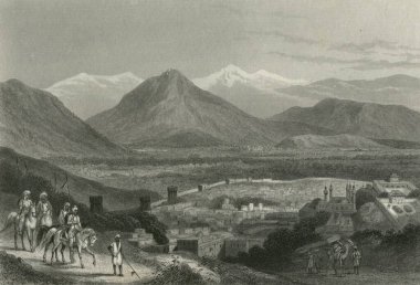 Lithograph, Cabul, Vintage Illustration