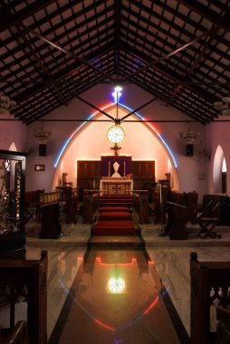 1840 yılında inşa edilen Saint Paul Kilisesi CSI, Shivajinagar, Bangalore, Karnataka, Hindistan 