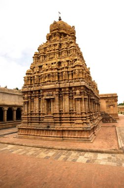 Brihadeshwara Tapınağı 'nın Subramanya' nın arka tarafı Thanjavur, Tamil Nadu, Hindistan 
