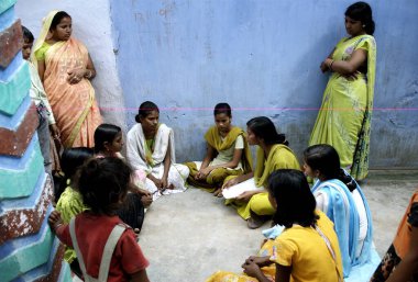 Kırsal kadın topluluğu, Ngo Ramkrishna Sarada Matematik ve Missan, Hazaribagh, Jharkhand, Hindistan 