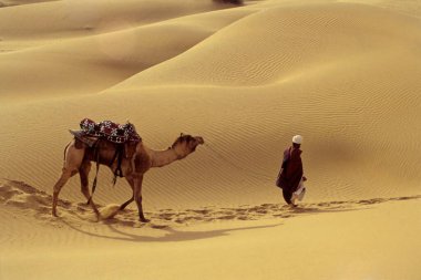 Kum tepeleri, Khudi, Jaisalmer, Rajasthan, Hindistan