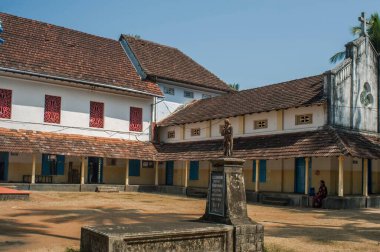 Malabar katolik kilisesinde heykel, palayur, thrissur, kerala, Hindistan, Asya