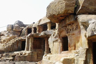 Udayagiri mağaraları Bhubaneswar, Orissa, Hindistan 