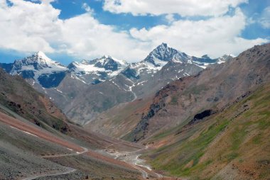 Winding road; Baralacha La; Ladakh; Jammu and Kashmir; India clipart