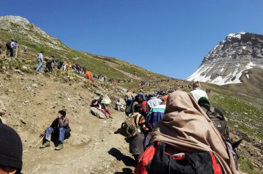 Pilgrim, amarnath yatra, jammu Kashmir, Hindistan, Asya 