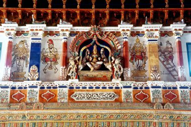 Ariyagudi 'deki Vishnu Tapınağı manzarası Tamil Nadu İndia