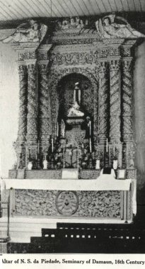 The catholic community altar of N. S. da Piedade Seminary of Damaun 16th Century ; Daman ; India UT clipart