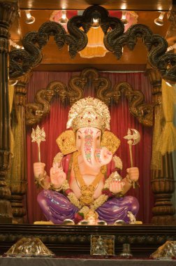 Lord Ganesh 'in İdolü festivali Pune Maharashtra Hindistan Asya Eylül 2011