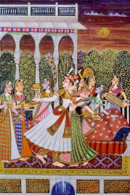 Kağıt üzerinde Babür resmi 