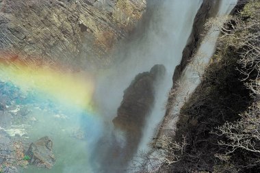 Jog Falls, Karnataka, Hindistan 'da Gökkuşağı 