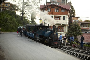 Darjeeling 'deki Oyuncak Treni. Batı Bengal, Hindistan 