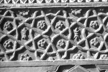 oyma duvarı, Fatehpur, sikri, uttar pradesh, Hindistan, Asya 