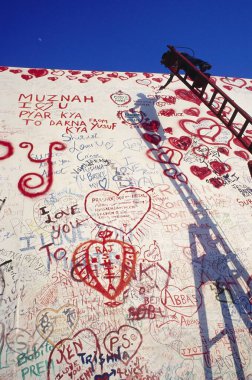 Sevgililer Günü kartı, Chowpati, Bombay Mumbai, Maharashtra, Hindistan 