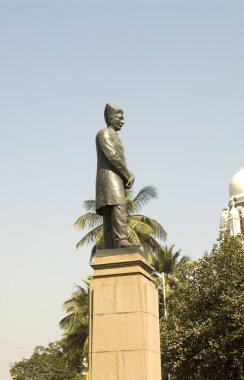 Sir Dinshaw Edulji Wacha 'nın heykeli, Bombay Mumbai, Maharashtra, Hindistan  