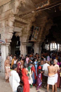Subrahmanya Swami Tapınağı 'ndaki Shanmuga Vilasam Mandap, Tiruchendur, Tamil Nadu, Hindistan 