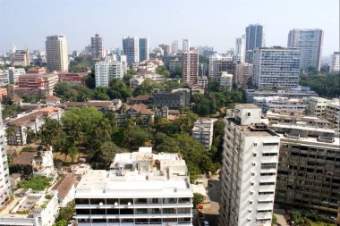 Bombay, Bombay, Maharashtra, Hindistan 'daki gedik şekerlerinin hava görüntüsü.