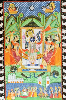 Lord Srinathji Nathdwara pichwai resim
