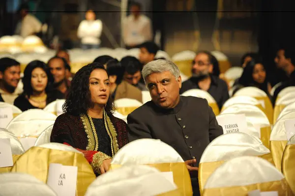 stock image Lyricist javed akhtar with actress shabana azmi, India 2009 