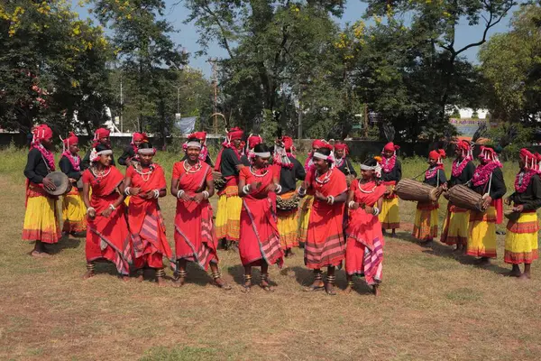 Mudia kabile dansçısı, jagdalpur, chhattisgarh, Hindistan, Asya 