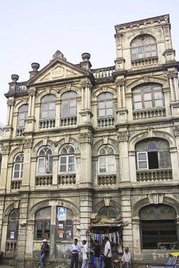 Old building, Javji dadaji street, Tardeo, Grant Road, Bombay Mumbai, Maharashtra, India  clipart