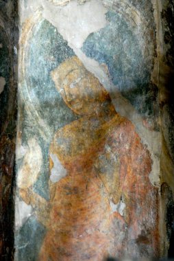 10. mağarada Fresco, Ajanta, Aurangabad, Maharashtra, Hindistan 