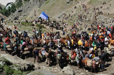 Pilgrim, amarnath yatra, jammu Kashmir, Hindistan, Asya  