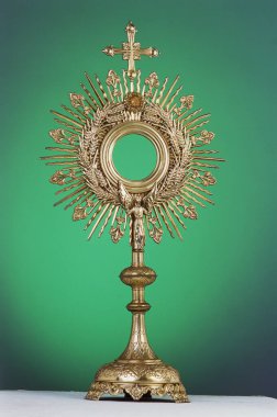 Monstrance, St Alex Calangute Müzesi, Goa, Hindistan 