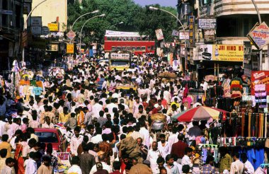 Kalabalık pazar caddesi, Ranade yolu, dadar, Bombay mumbai, maharashtra, Hindistan 