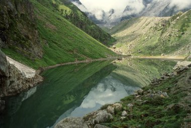 Gandhi Sarovar (Chorabari); kedarnath; Uttaranchal; india clipart