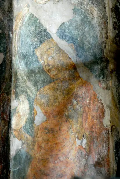 Stock image Fresco in cave 10, Ajanta, Aurangabad, Maharashtra, India 