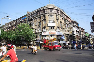 Eski Kapoor toplu konutları, A.K. Khan Chowk, Shamal Das Gandhi Yolu, Denizcilik Hatları, Bombay Mumbai, Maharashtra, Hindistan 
