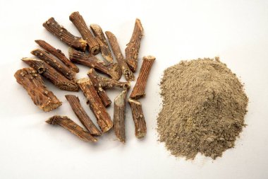 Guduchi, Rasayan, Amrita kurutulmuş Tinospora cordifolia, bitkisel bitki ürünü, Ayurvedic ilaç 