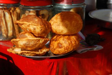 yakın çekim Poori; Haridwar; Uttar Pradesh; Hindistan