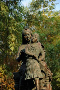 jijabai and shivaji maharaj statue, victoria garden, mumbai, maharashtra, India, Asia clipart