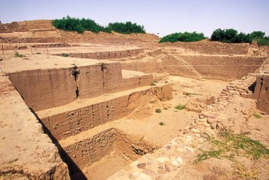 Harabe yapısı; Dholavira; Kutch; Gujarat; Hindistan