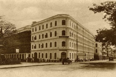 Old Vintage 1900s Apollo Hotel, Colaba, Bombay, Mumbai, Maharashtra, India, Asia  clipart