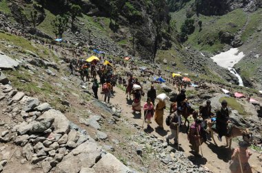 Pilgrim, amarnath yatra, jammu Kashmir, Hindistan, Asya 