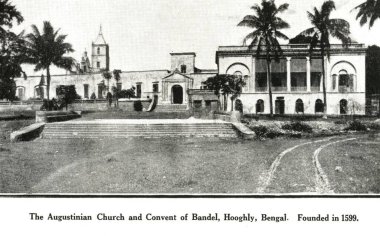 Catholic Community Augustinian Church and Covent of Bandel, Hooghly, Founded in 1599, Calcutta, West Bengal, India  clipart