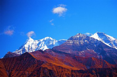 Mt Trishul as seen from Ghoda Lotan Dhar, Uttarakhand, India, Asia clipart